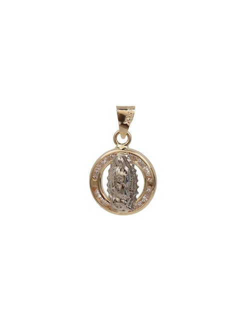 Medalla irregular Sini Vigen de Guadalupe de oro 14 k