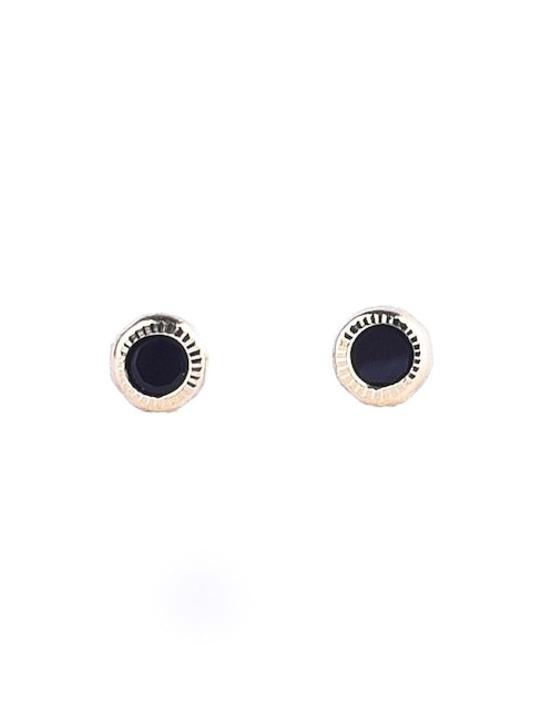 Aretes Mancini de oro 10 K con acabado brillante zirconia