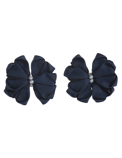 Set de 2 moños para cabello con aplicación perla