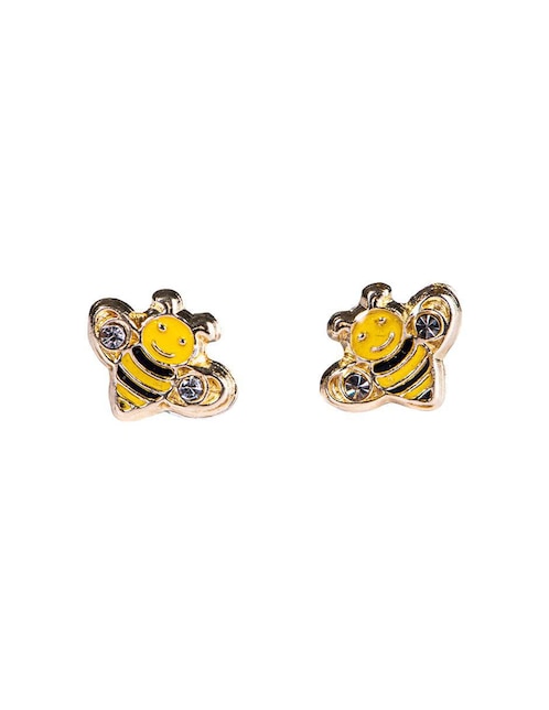 Aretes de abeja Mancini de oro 10 k zirconia