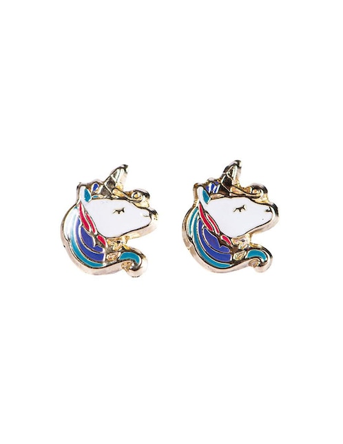 Broqueles de unicornio de oro 10k