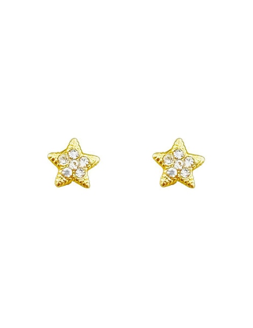 Broqueles de estrella Oro Angelus de oro con acabado brillante zirconia