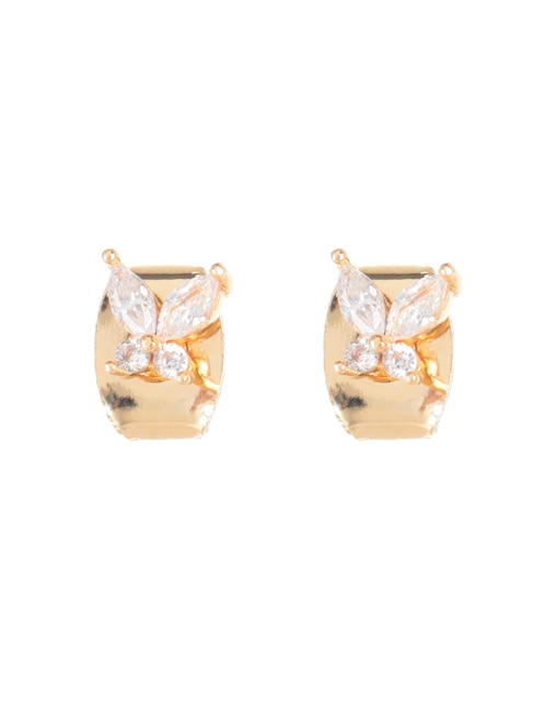 Broqueles de mariposa con acabado brillante cristal 1