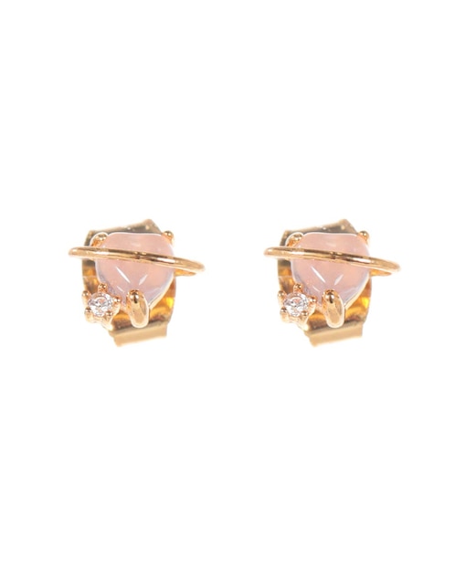 Broqueles de corazón con acabado brillante cristal 1
