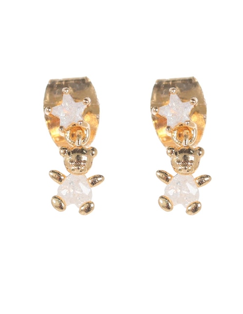 Aretes de oso con acabado brillante fantasía 1