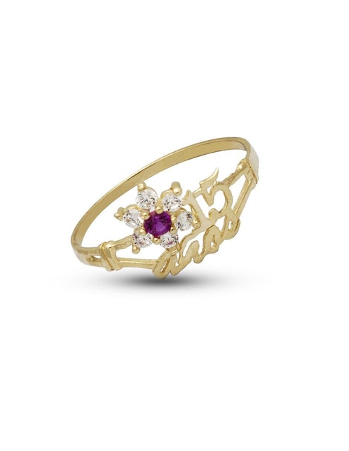Anillo de estrella Horoz 10 k de oro zirconia