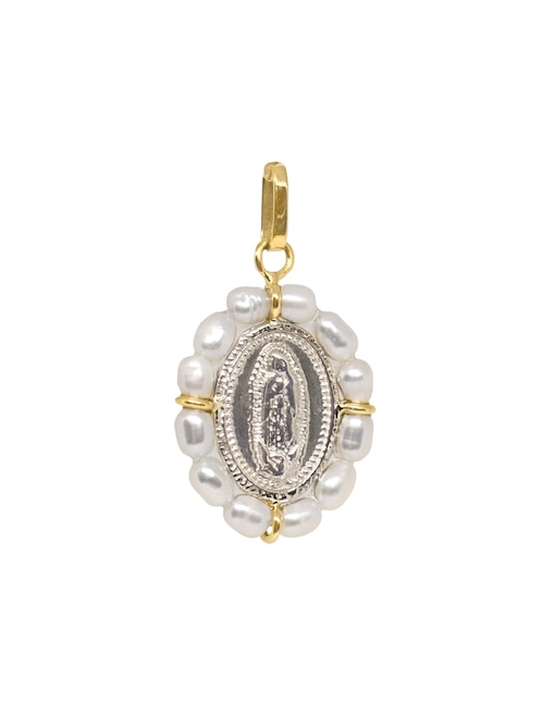 Medalla de Virgen de Guadalupe Roca de plata P 925