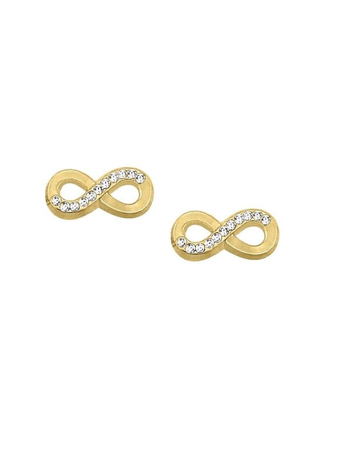 Broqueles de infinito Horoz de oro con acabado brillante zirconia