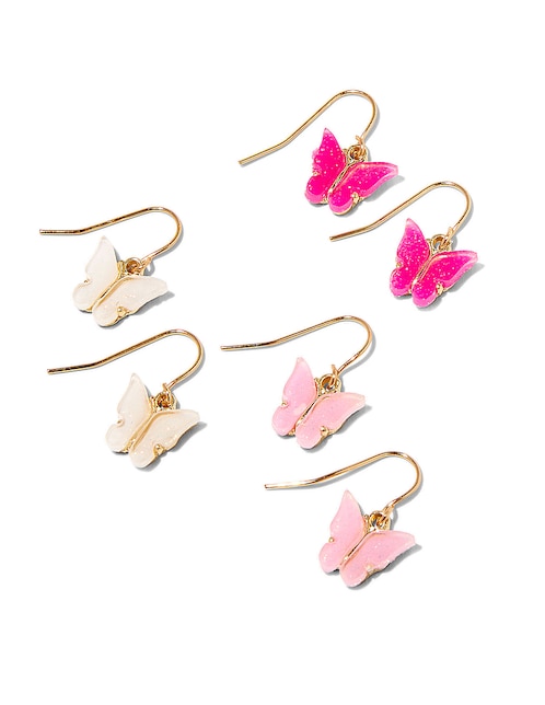 Set de aretes de mariposa Claire´s