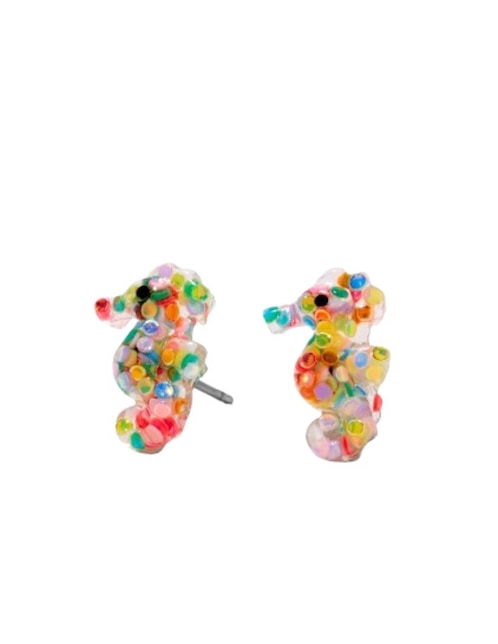 Aretes cortos de caballito mar Claire´s