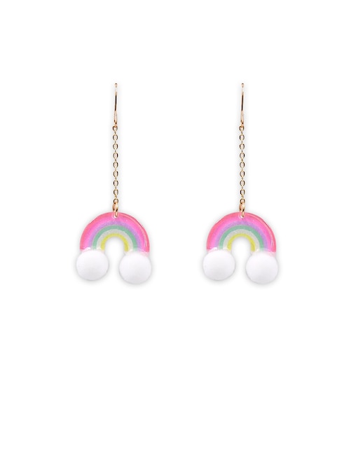 Aretes de arcoíris con acabado brillante 1