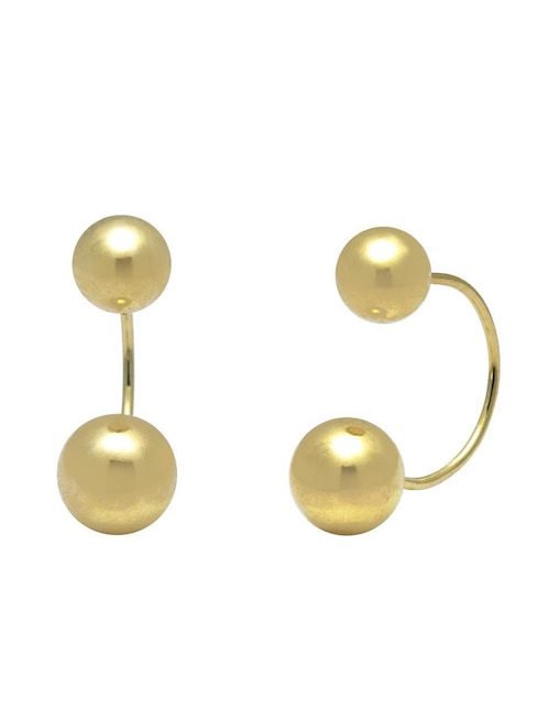 Broqueles redondos de oro con acabado brillante Broqueles redondos de oro con acabado brillante