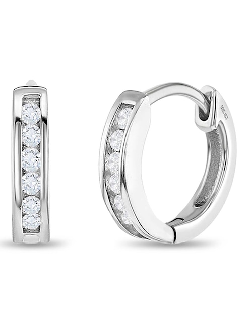 Aretes redondos In Season Jewelry de plata P 925 con acabado brillante