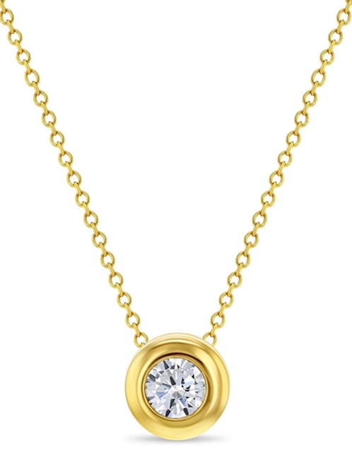 Medalla y cadena In Season Jewelry de oro amarillo 14 K