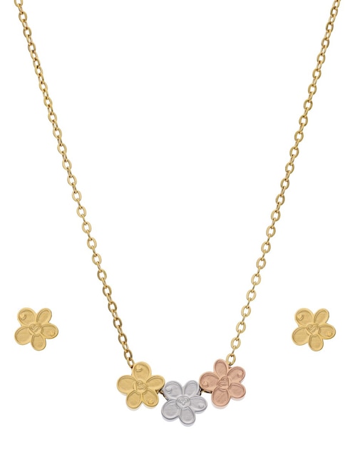 Aretes y collar de flor Nuvi