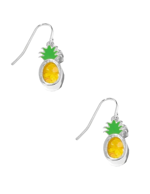 Aretes de piña con acabado brillante