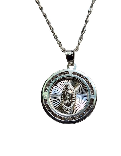Medalla y cadena virgen de guadalupe Limerence By Claudia Herrera de plata P 925