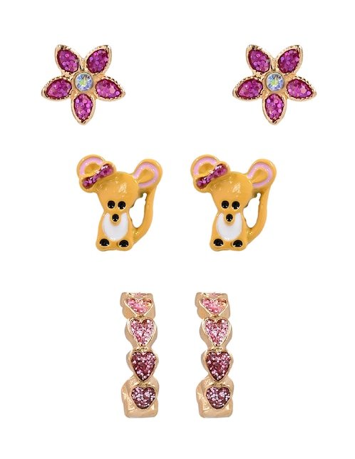 Set de aretes claire´s con acabado brillante