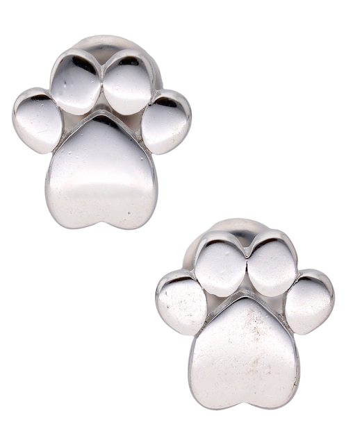Aretes cortos de huella In Season Jewelry de plata P 925 con acabado pulido