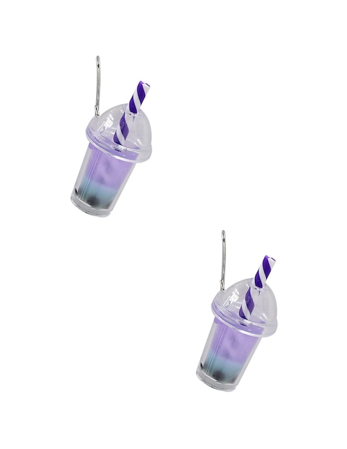 Aretes largos con acabado brillante 1
