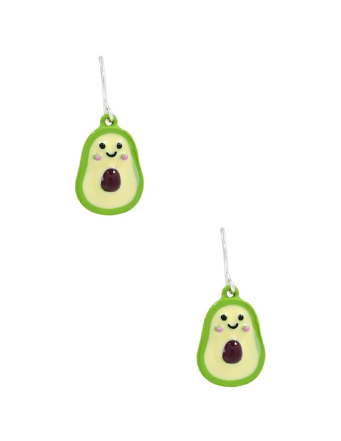 Aretes largos forma de aguacate Claire´s con acabado mate