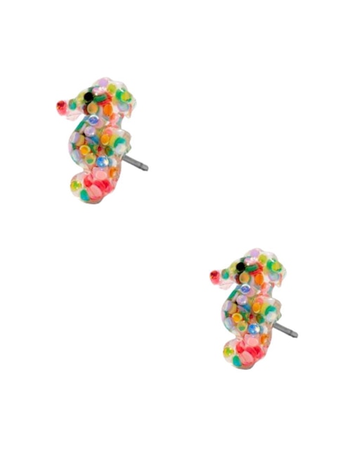 Aretes cortos de caballito mar Claire´s con acabado mate