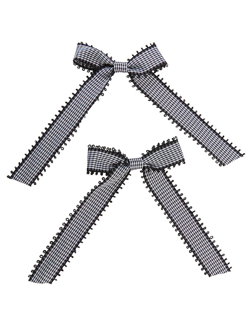 Set de 2 moños para cabello con aplicación broche 1