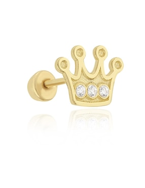 Broqueles Sabelli de oro amarillo 14 k con acabado brillante