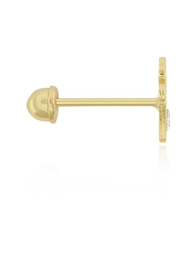 Broqueles Sabelli de oro amarillo 14 k con acabado brillante