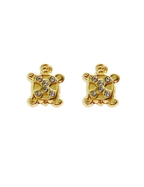 Broqueles Mancini de oro amarillo 14 k