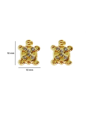 Broqueles Mancini de oro amarillo 14 k