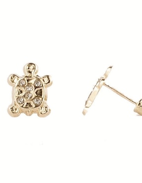 Broqueles Mancini de oro amarillo 14 k