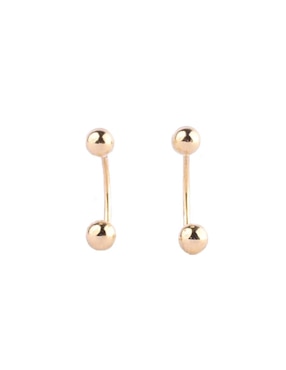 Aretes Mancini de oro con acabado brillante
