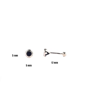 Aretes Mancini de oro 10 K con acabado brillante zirconia