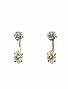 Aretes de oro 10 k Mancini para niña