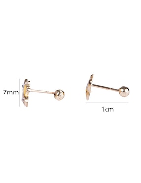 Aretes de abeja Mancini de oro 10 k zirconia