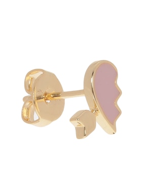 Broqueles de corazón Carmela Mini con acabado brillante