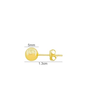 Broqueles de esfera Mancini de oro con acabado brillante