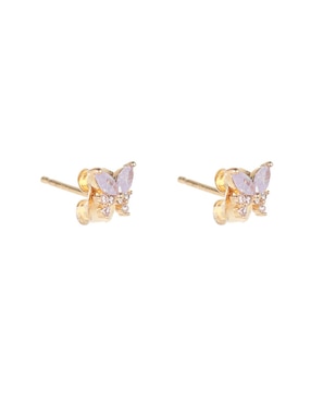 Broqueles de mariposa Girls Crew con acabado pavé cristal