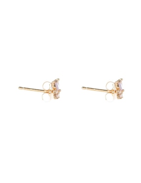 Broqueles de mariposa Girls Crew con acabado pavé cristal