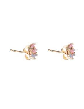 Aretes de corazón Girls Crew con acabado brillante fantasía