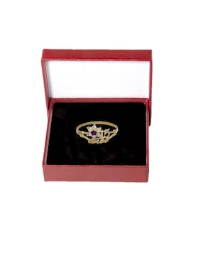 Anillo de estrella Horoz 10 k de oro zirconia
