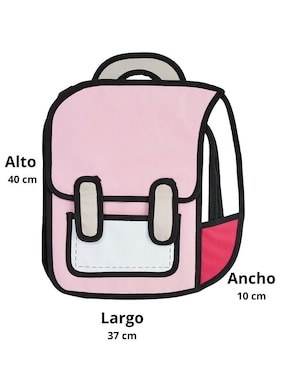 Mochila escolar Upfront Store impermeable unisex