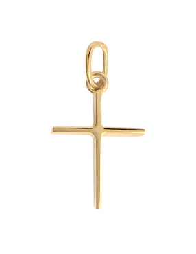 Dije de cruz Roca méxico de oro amarillo 14 K