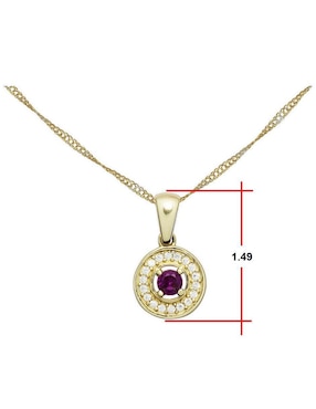 Medalla y cadena Horoz de oro 10 K