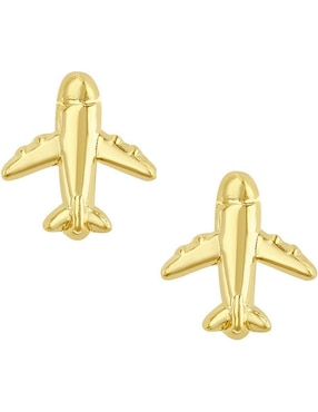 Broqueles de avión Horoz de oro con acabado brillante zirconia