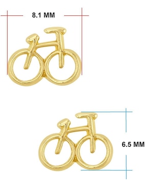 Broqueles de bicicleta Horoz de oro con acabado brillante