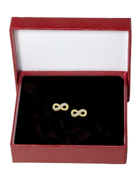 Broqueles de infinito Horoz de oro con acabado brillante zirconia