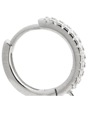 Aretes de mano Horoz de plata P 925 con acabado brillante zirconia