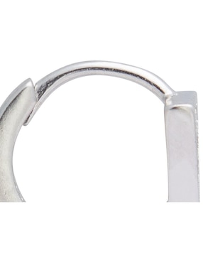 Aretes triangulares Horoz de plata P 925 con acabado brillante zirconia